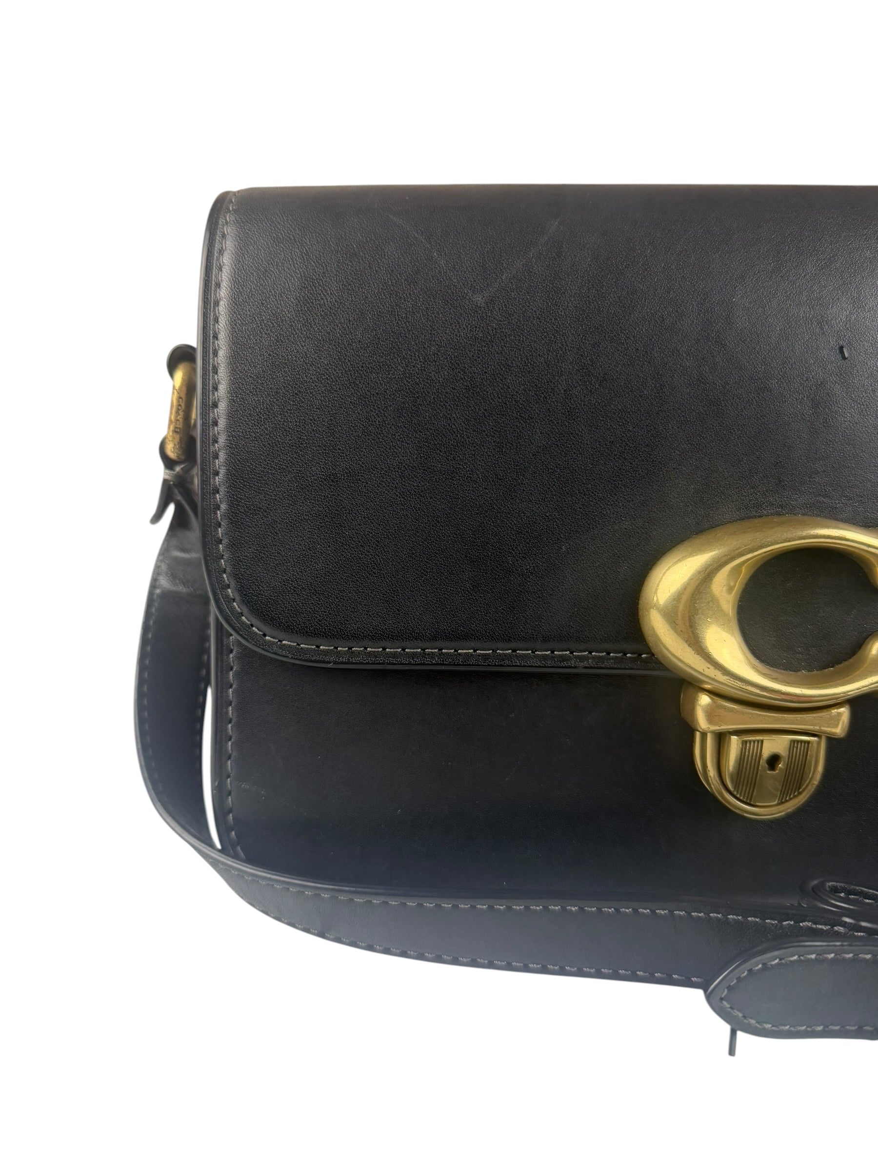 Coach Black Leather Studio Shoulder Bag