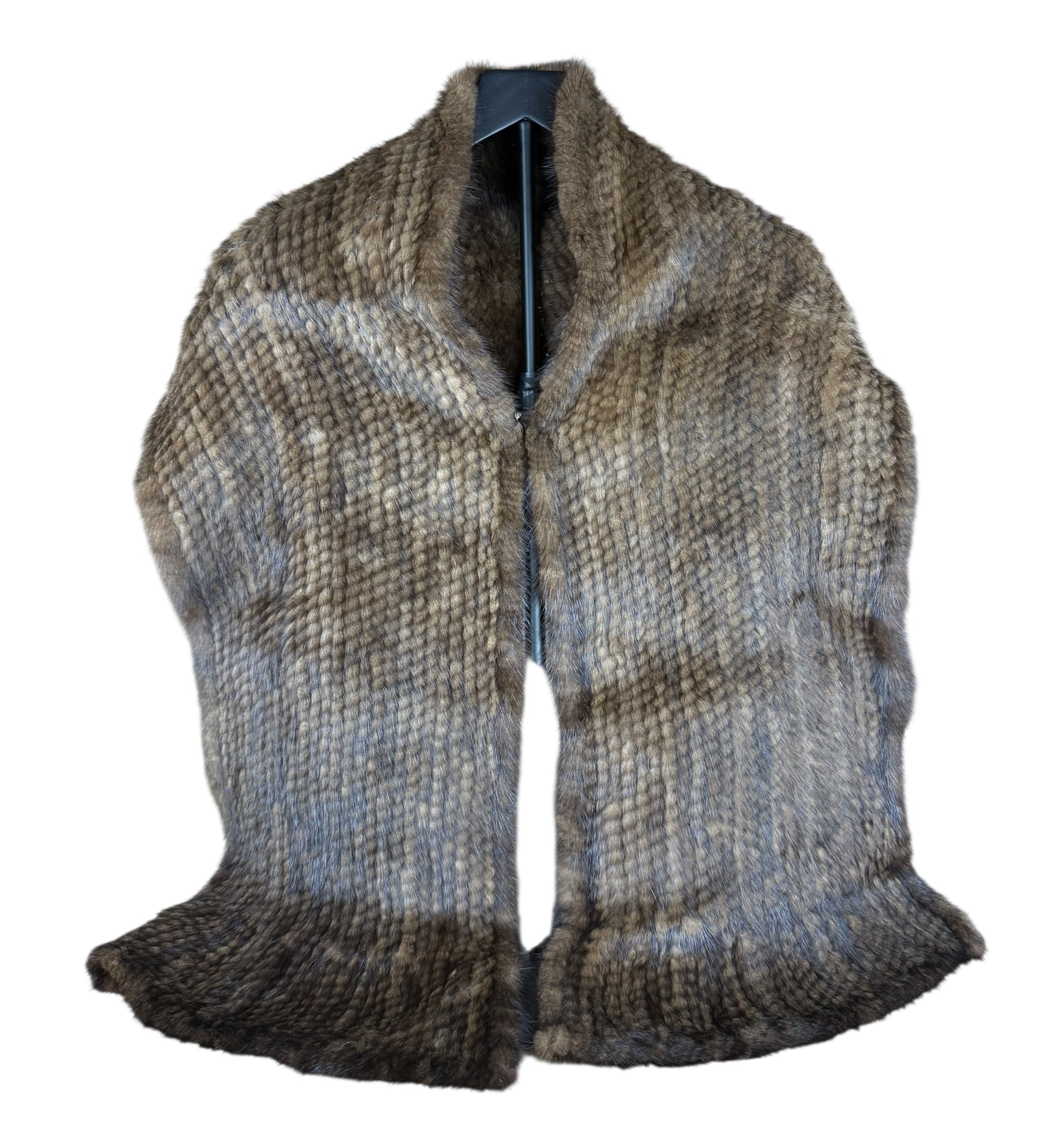 Invernale Vintage Brown Fur Shawl
