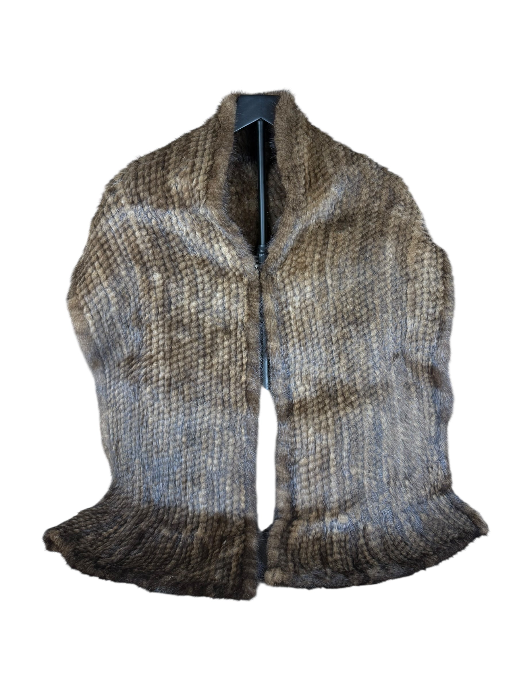 Invernale Vintage Brown Fur Shawl
