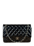 Chanel Black Patent Leather Jumbo Double Flap 2013