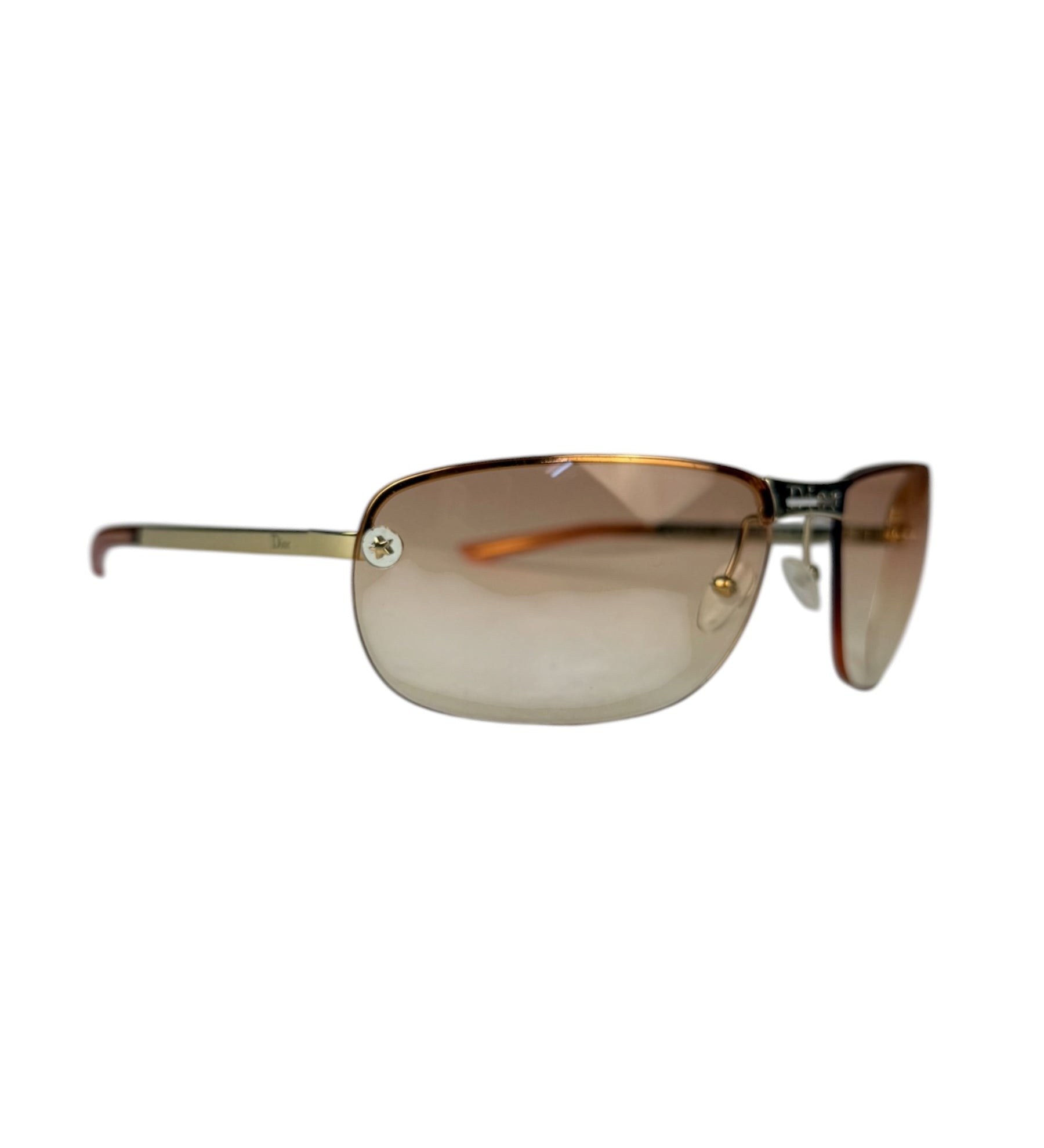 Christian Dior Vintage Pink Tinted Frame Sunglasses