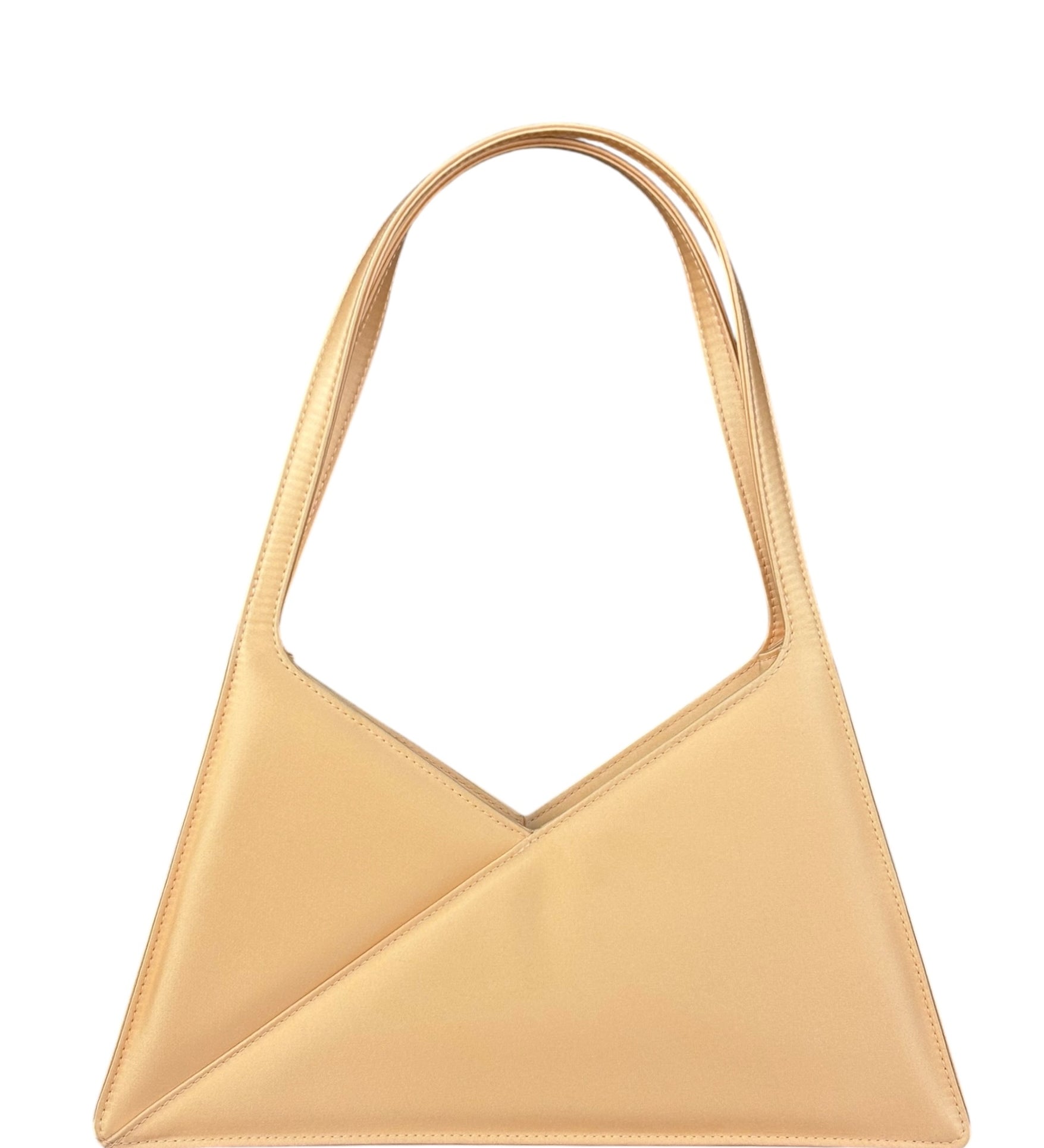 Maison Margiela MM6 Peach Satin Accordion Shoulder Bag