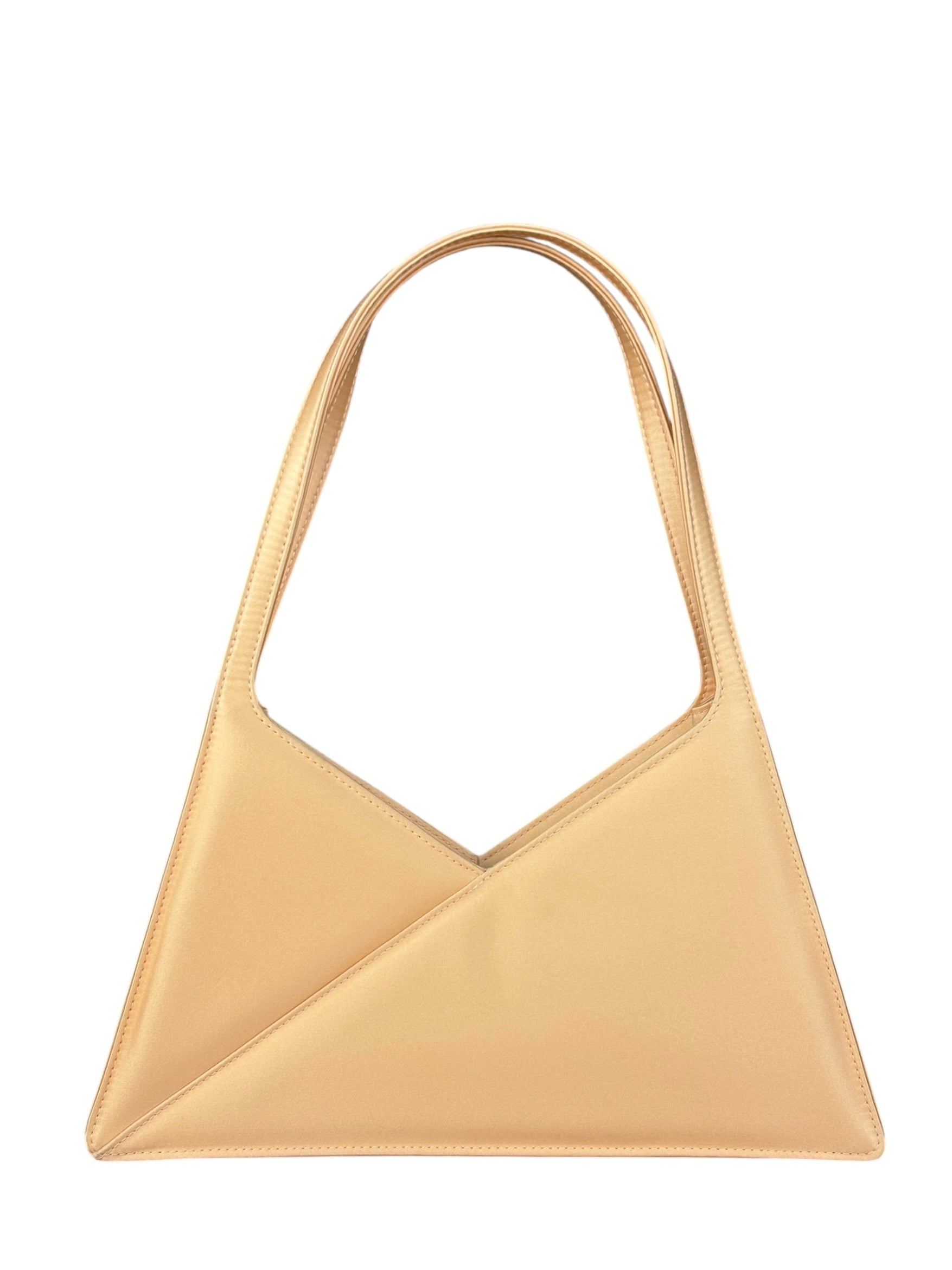 Maison Margiela MM6 Peach Satin Accordion Shoulder Bag