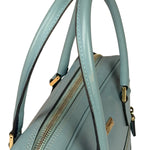 Gucci Blue Leather Micro GG Bowler Bag