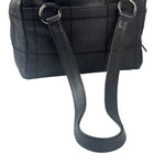 Chanel Navy Chocolate Bar Square Quilt LAX Bowler Bag 2004