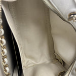 Chanel White Quilted Leather Vanity Small Bowling Two-Way Bag 2019