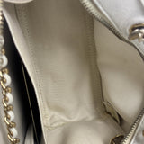 Chanel White Quilted Leather Vanity Small Bowling Two-Way Bag 2019