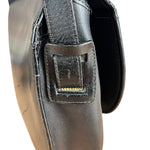 Dior Black Leather Vintage Flap Shoulder Bag