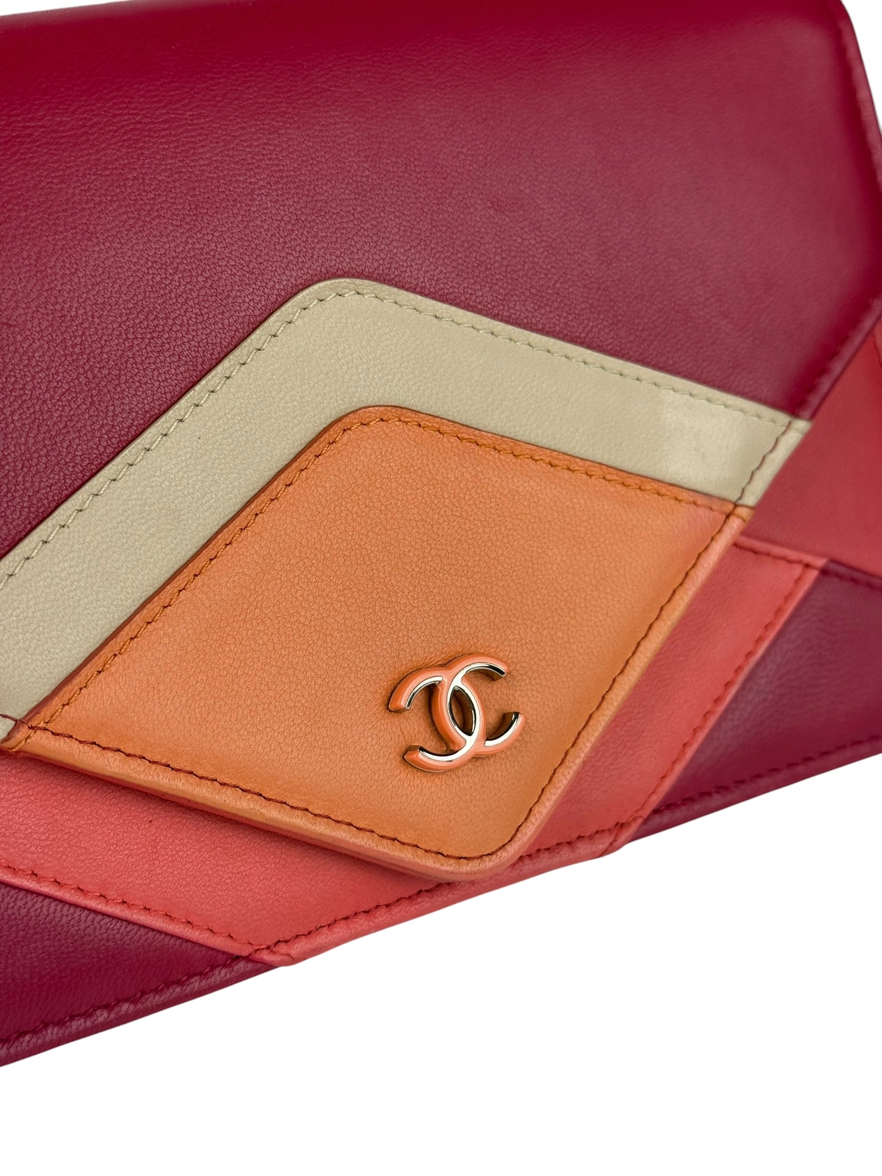 Chanel Pink Leather Wallet on Chain Crossbody Bag 2017