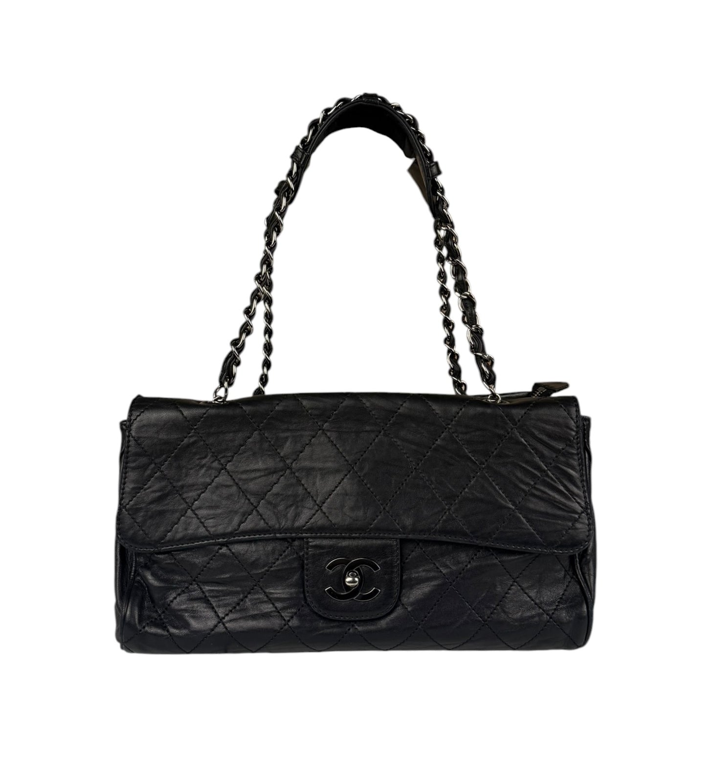 Chanel Black Calfskin Ritz Flap Bag 2007