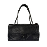 Chanel Black Calfskin Ritz Flap Bag 2007