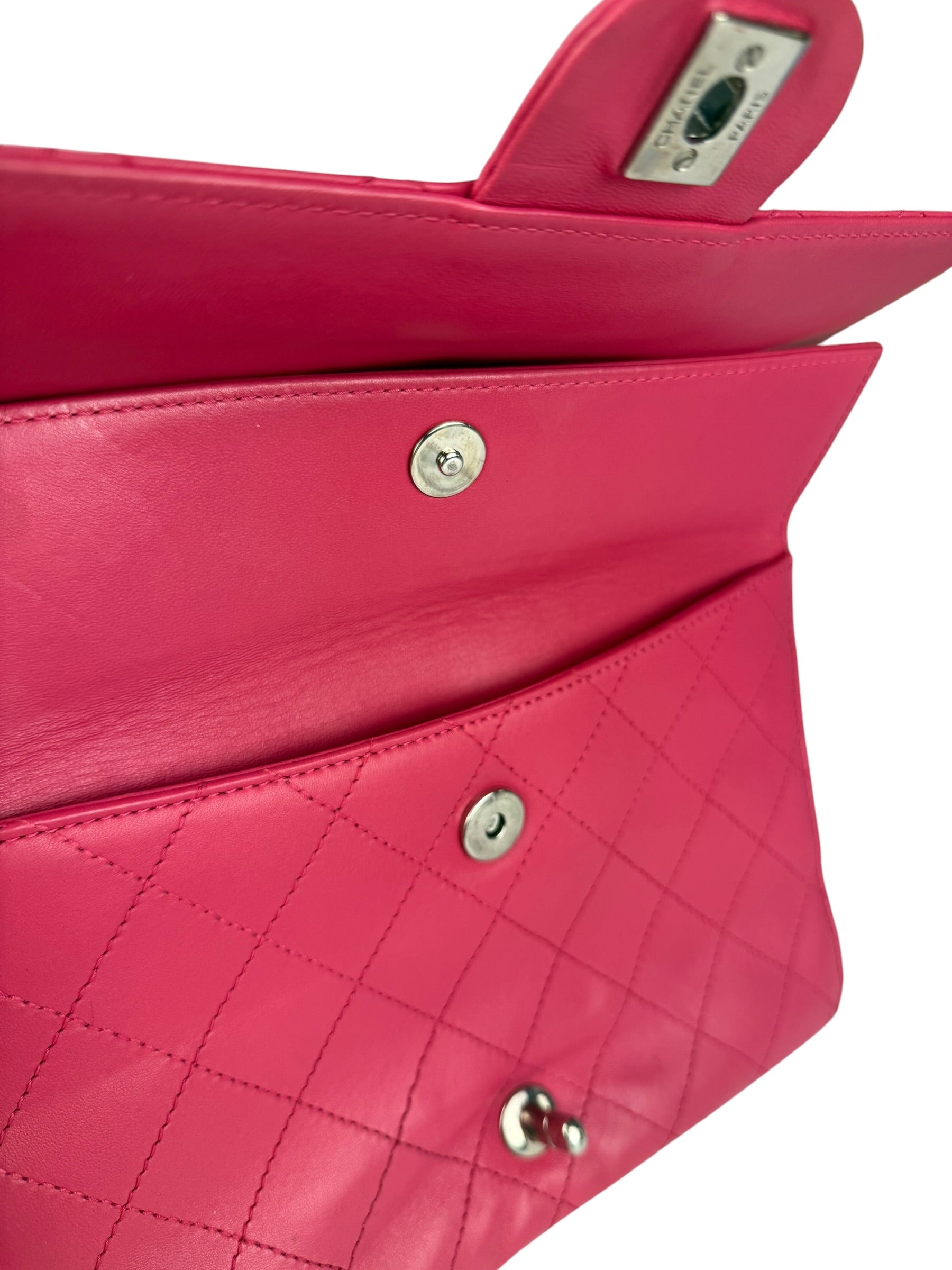 Chanel Pink Quilted Leather Accordion Flap Bag 2014