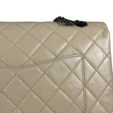 Chanel Aged Ivory Quilted Leather 2.55 Reissue Double Flap Bag 2009