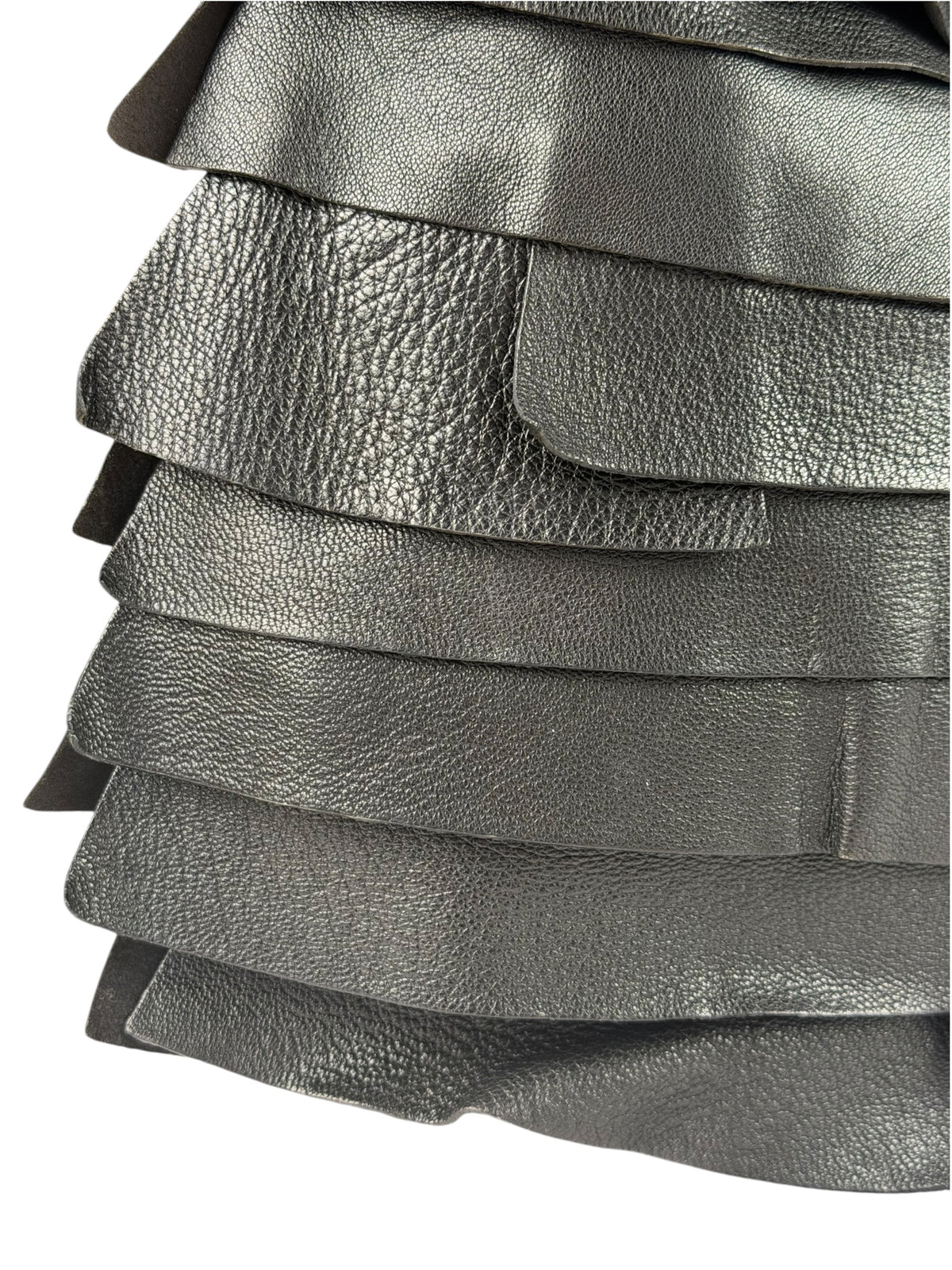 Yves Saint Laurent Black Leather St. Tropez Ruffled Hobo Bag