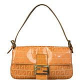 Fendi Vintage Orange Zucca Mamma FF Monogram Baguette