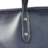 Coach Navy Crossgrain Leather City Zip Shoulder Bag