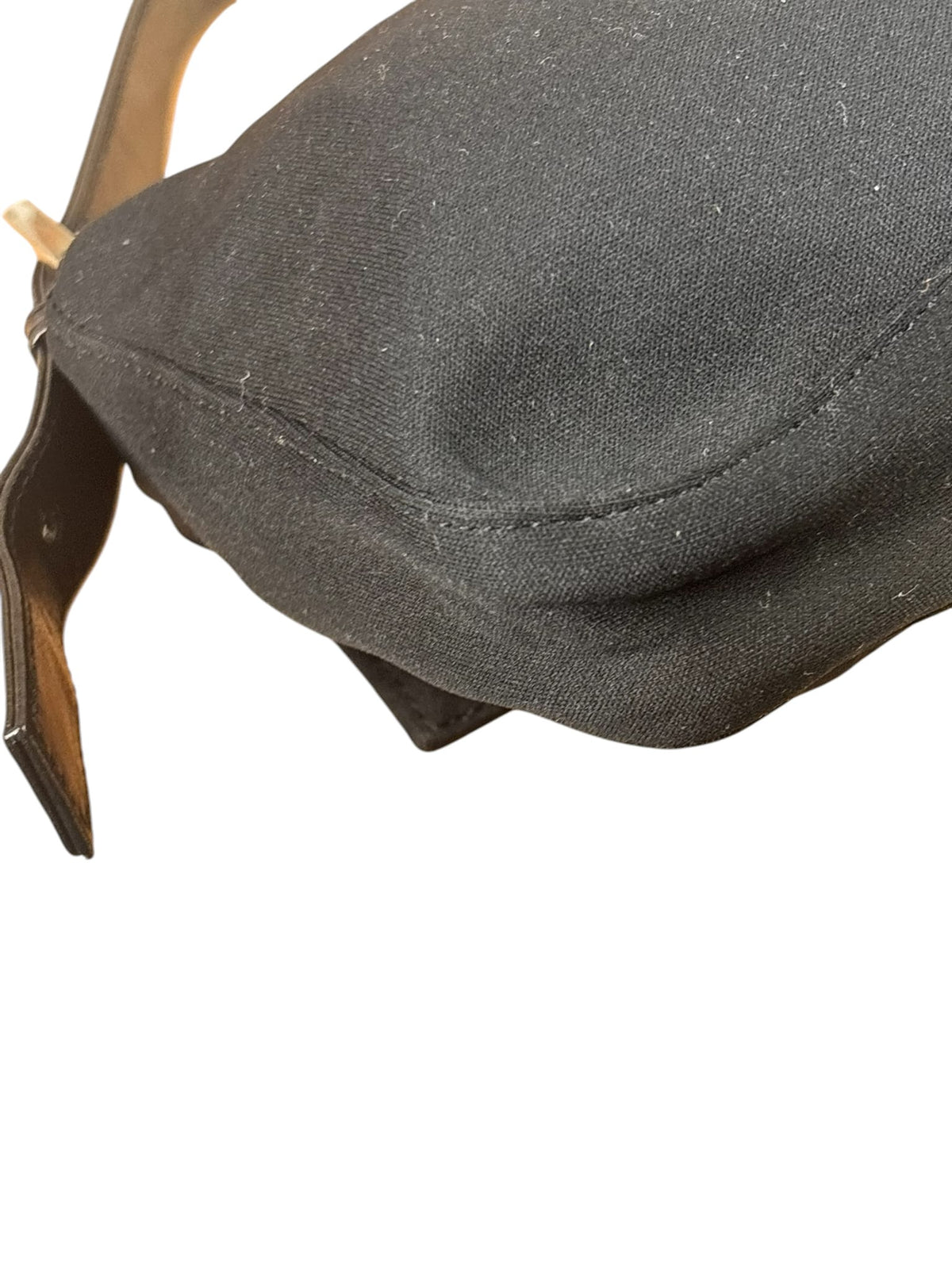 Fendi Black Leather Trim Neoprene Baguette