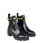 Gucci Black Kingsnake Leather Chelsea Ankle Boots
