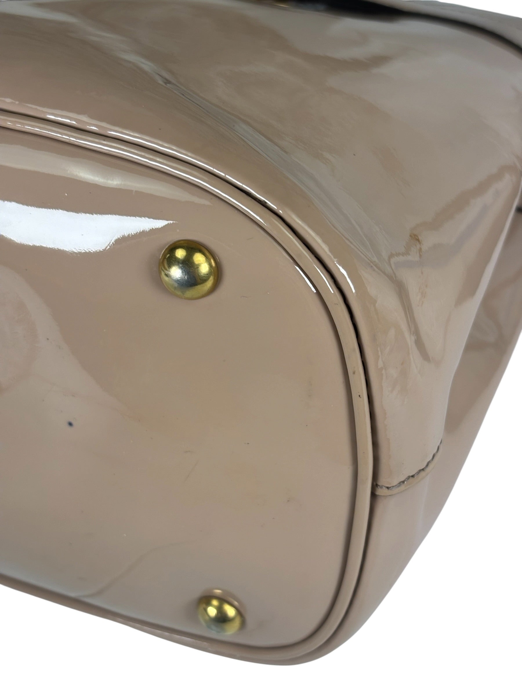 Gucci Dusty Rose Patent Leather Horsebit Two-Way Tote