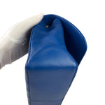 Chanel Vintage Blue Lambskin Flap Bag 1989