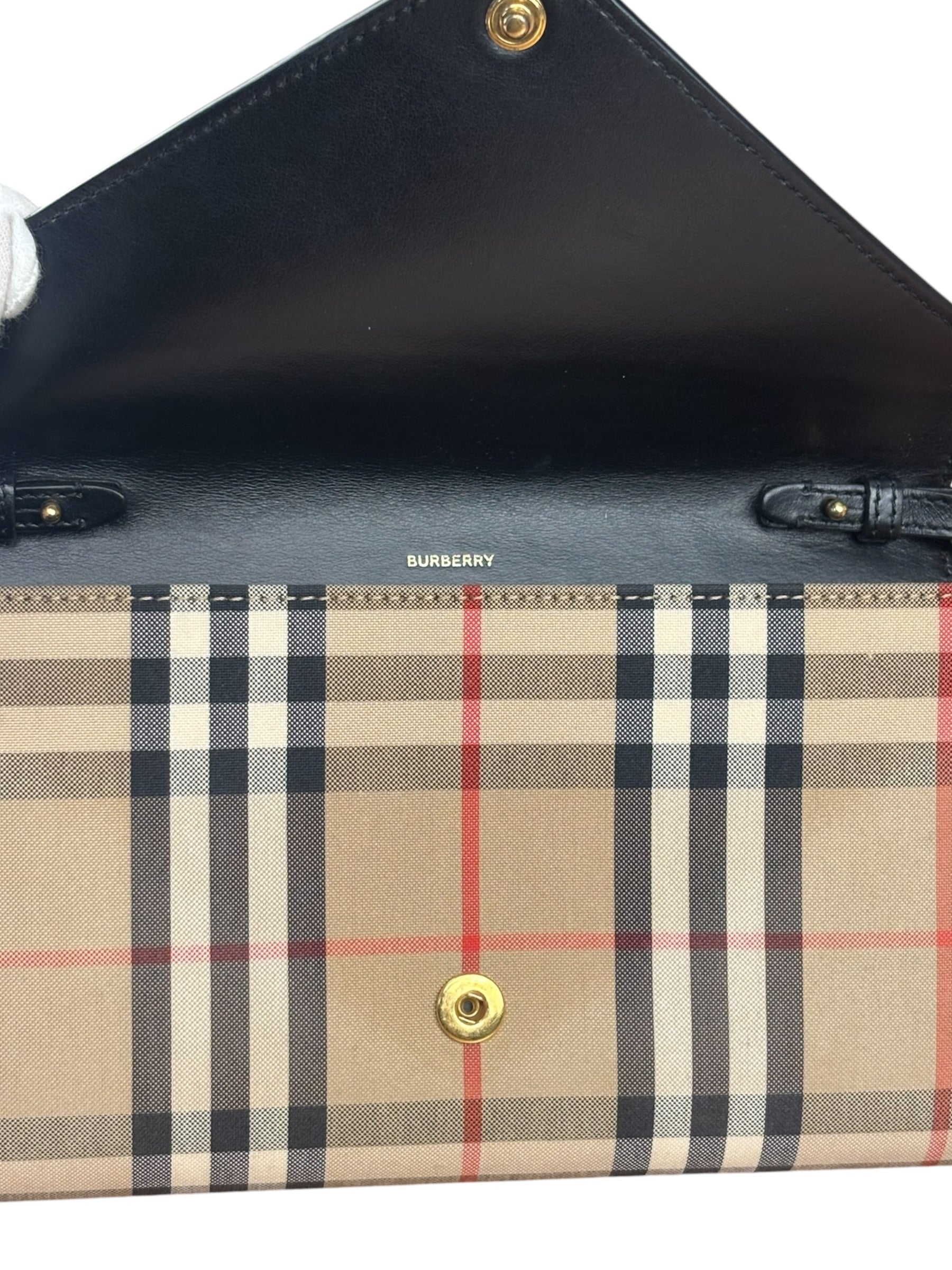Burberry Check Hannah Envelope Shoulder Bag