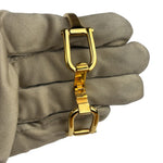 Gucci 1500L Black Dial Gold Plate Bangle