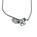 Christian Dior Vintage Logo Plate Pendant Necklace