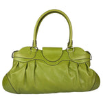 Salvatore Ferragamo Green Leather Marisa Shoulder Bag
