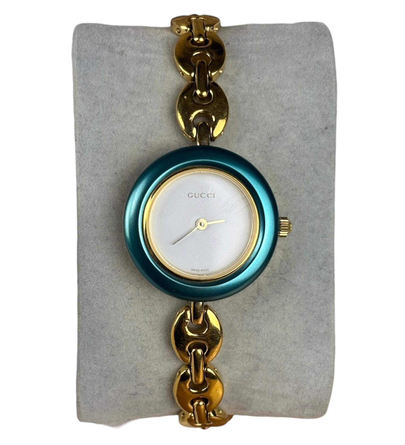 Gucci Vintage Gold Plated Interchangeable Bezel Watch