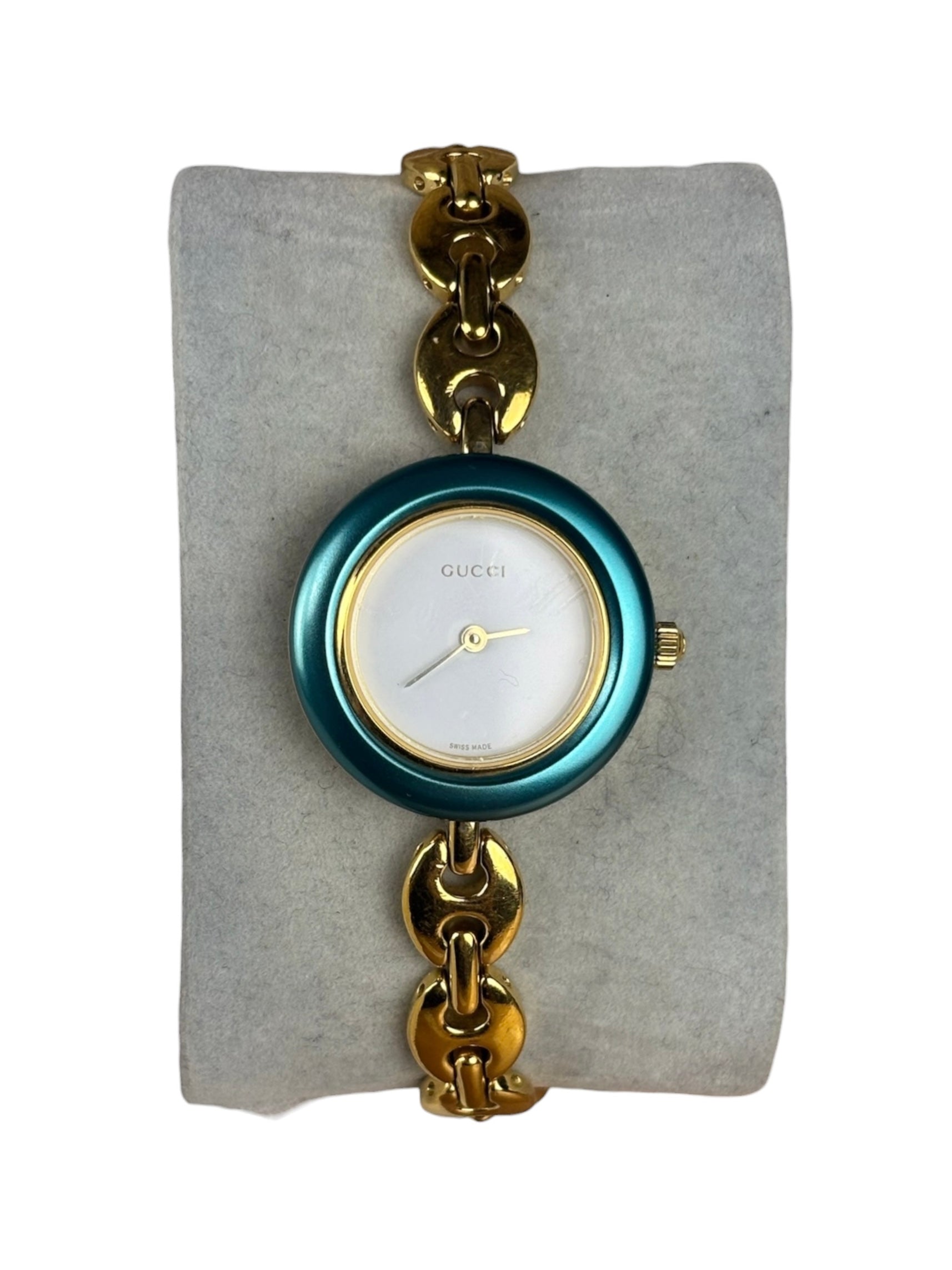 Gucci Vintage Gold Plated Interchangeable Bezel Watch