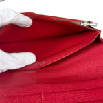 Hermes Rouge Epsom Leather Vintage Organizer Wallet