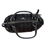 Prada Black Tessuto Nylon/Nappa Leather Waves Two-Way Bag