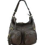 Chloé See by Chloé Brown Leather Pocket Shoulder Bag