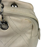 Chanel Cream Chevron Leather Outdoor Ligne Shoulder Bags  2005