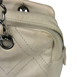 Chanel Cream Chevron Leather Outdoor Ligne Shoulder Bags  2005