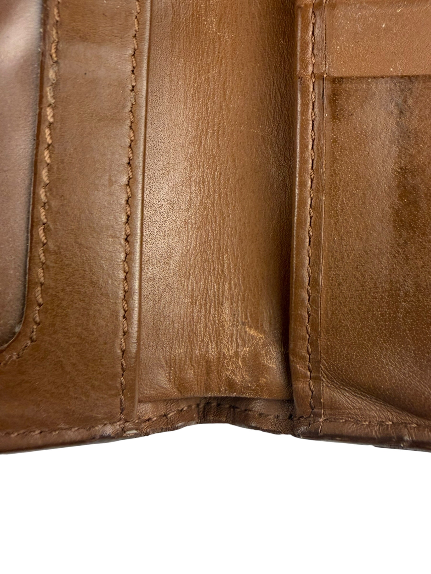 Bottega Veneta Brown Intercciato Bifold Wallet