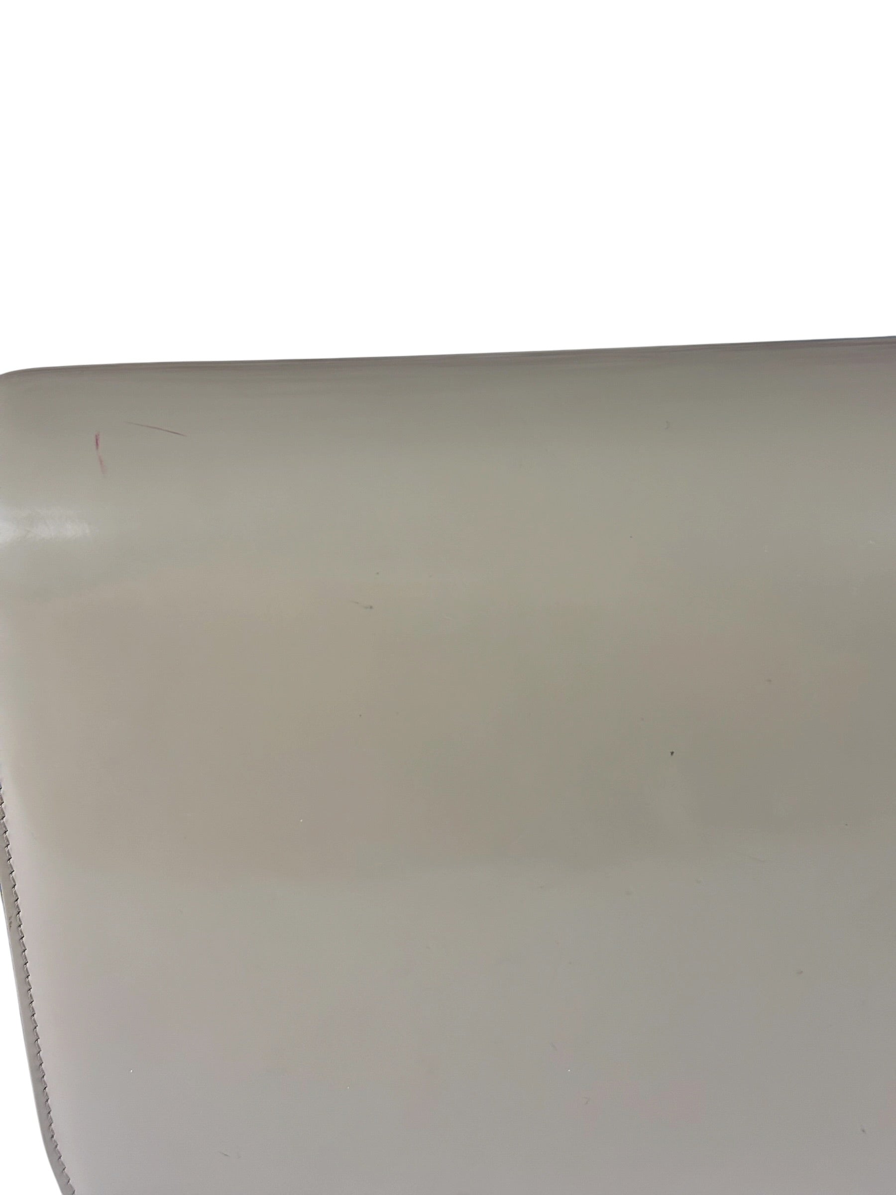 Celine Light Beige Patent Leather Classic Box Shoulder Bag