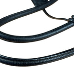 Prada Vintage Black Leather Nappa Metal Grommet Bauletto Handbag