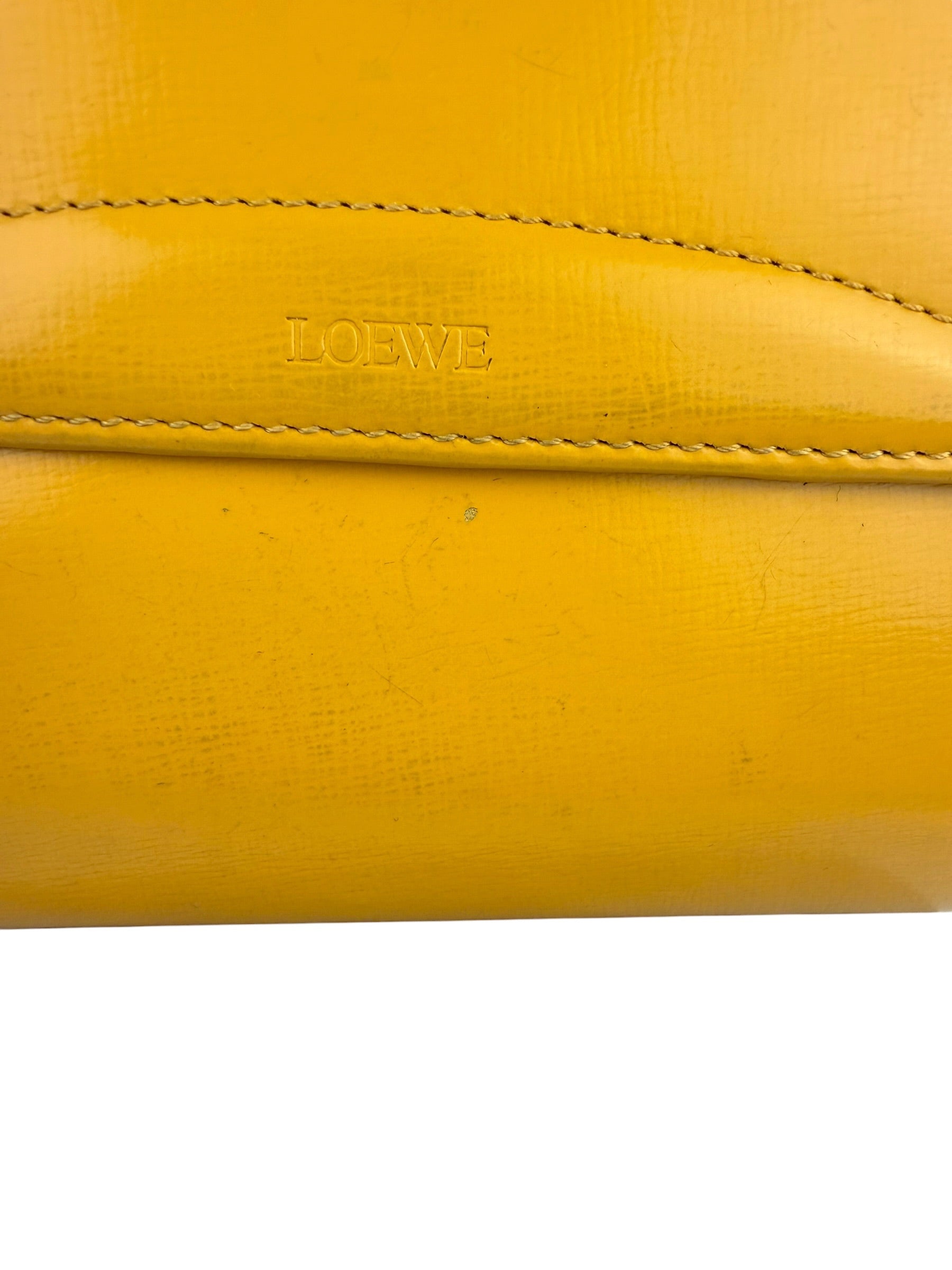Loewe Vintage Yellow Leather Bifold Wallet