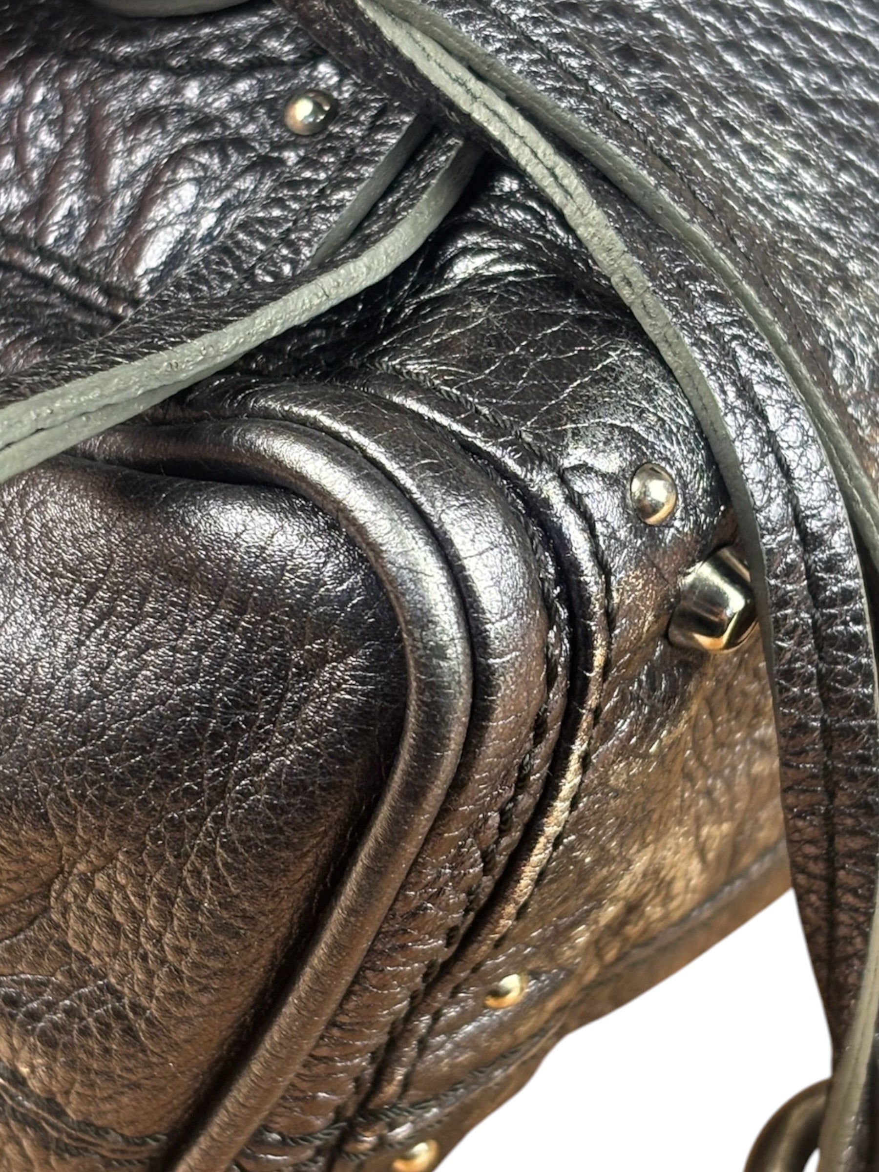 Chloé Grey Metallic Small Paddington Handbag