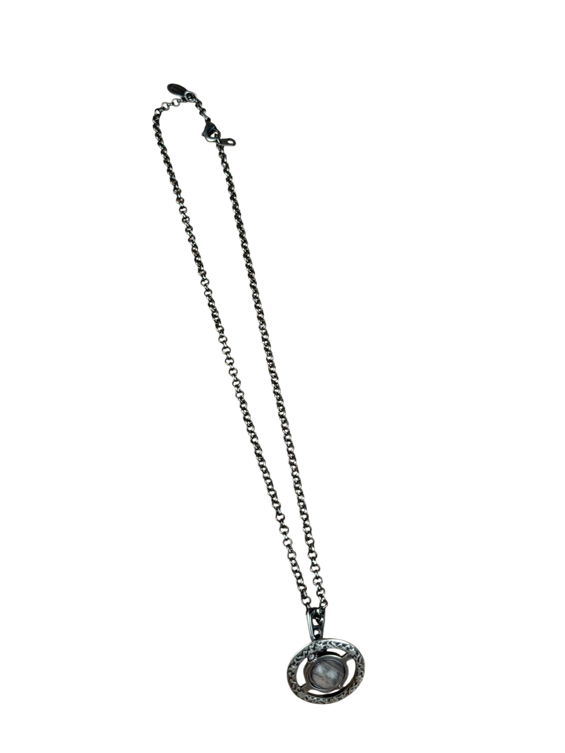 Vivienne Westwood Gunmetal 3D Orb Necklace