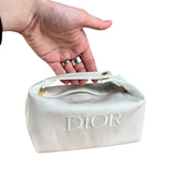 Dior Beauty White Canvas Mini Pouch
