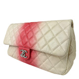 Chanel Quilted Caviar Ivory/Pink Ombre Jumbo Flap 2013