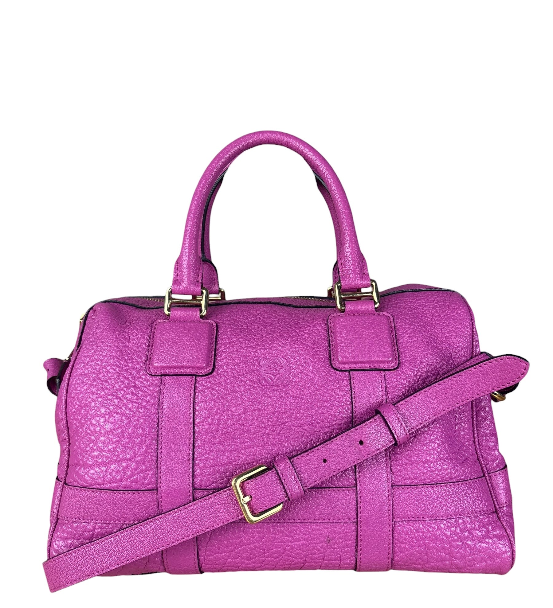 Loewe Vintage Pink Pebbled Leather Mini Boston Bag
