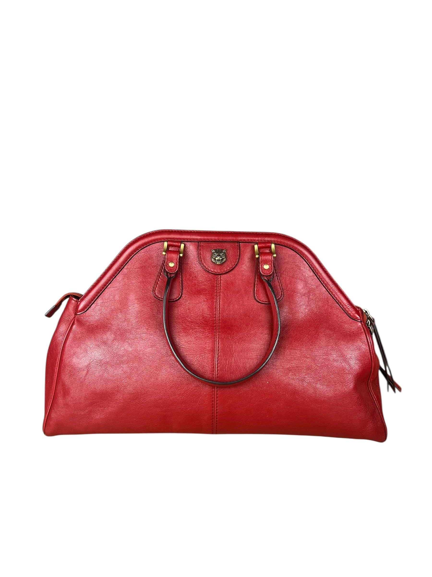 Gucci Re(Belle) Red Leather Top Handle Bag