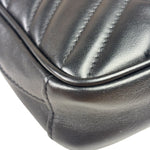 Gucci Black Leather Vertical Marmont Phone Crossbody Bag