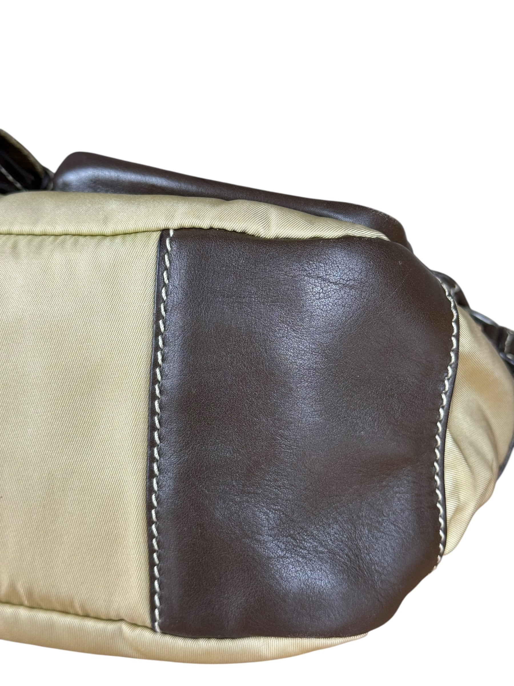 Prada Tessuto Buckle Shoulder Bag