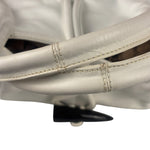 Burberry White Leather Bamboo Cinch Tote