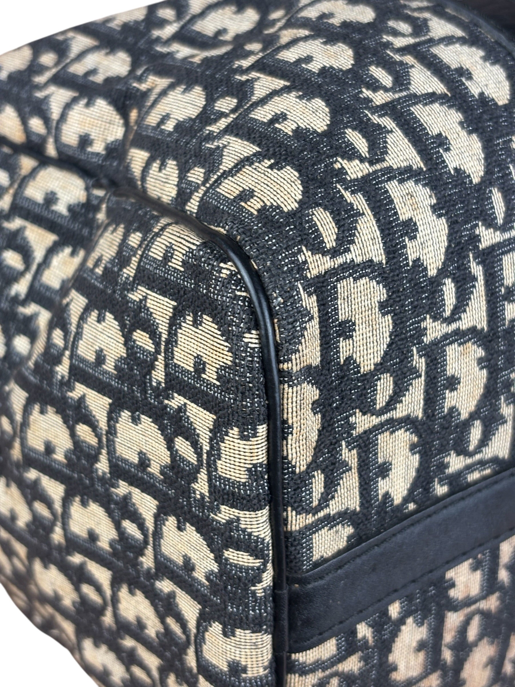 Christian Dior Vintage Navy Trotter Boston Bag