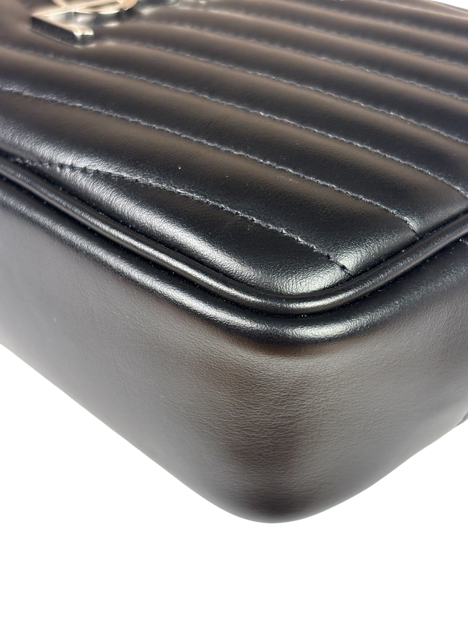 Yves Saint Laurent Black Leather Mini Lou Camera Bag